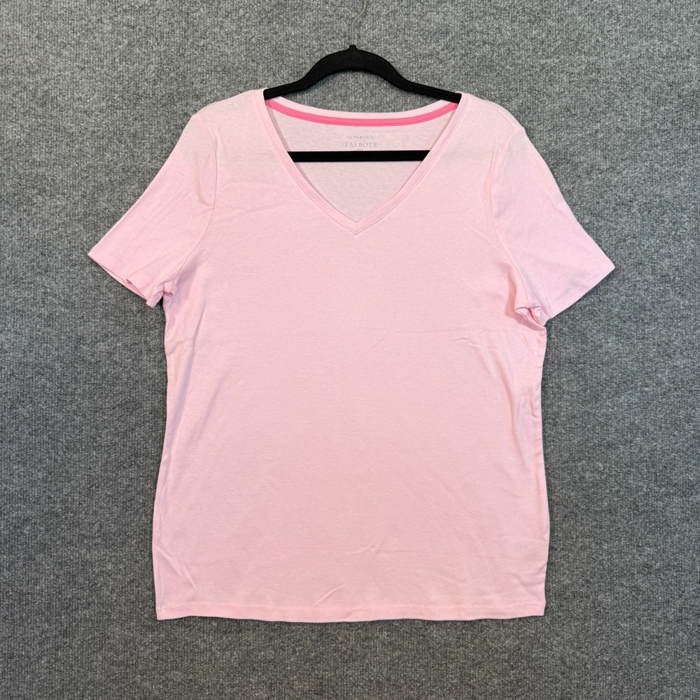 Talbots‎ Shirt Womens 1X Pink Short Sleeve Tshirt The Talbots Tee Plus Size